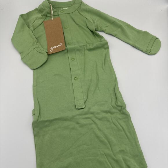 Goumi 24 Hour Convertible Baby Gown Sleeper Sack Size 3-6 Months Bamboo Green - Picture 1 of 13